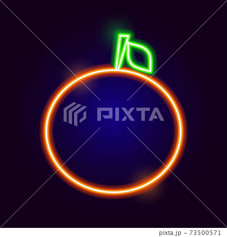 Neon Orange Icon Vector Illustration of Food Object 73500571