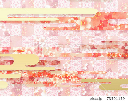 桜柄　背景素材 73501159
