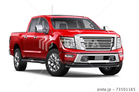 Red Pickup Truck - 3D render 73501165