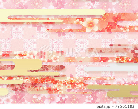 桜柄　背景素材 73501182