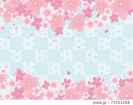 桜柄 背景素材のイラスト素材