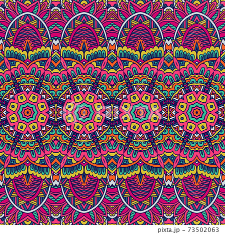 Abstract festive colorful grunge vector ethnic tribal pattern 73502063
