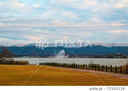 加賀温泉の観光スポット 白山眺望広場からの眺め 加賀温泉の観光スポット 白山眺望広場からの眺め 73503126