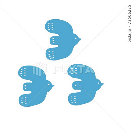 幸福の青い鳥のイラストのイラスト素材