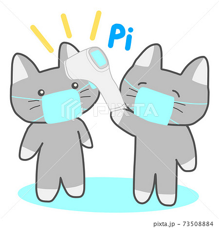 検温熱を測る猫さん 73508884