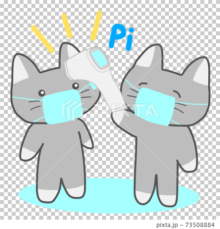 検温熱を測る猫さん 73508884