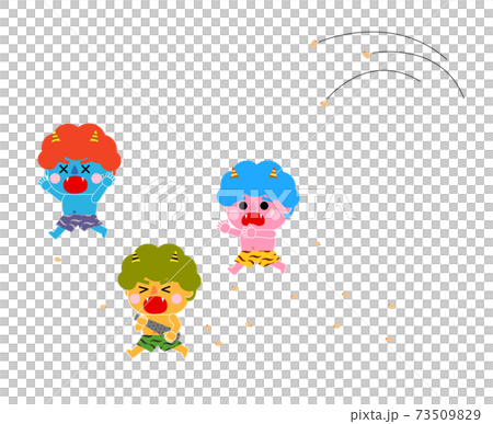 Demon who are sprinkled with beans and run away 73509829