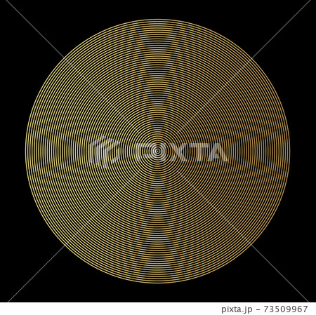 Concentric gold color circle elements. Element for graphic web design, Template for print, textile, wrapping, decoration, vector illustration 73509967