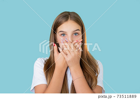 shocked girl unexpected news omg really surprised shocked girl unexpected news omg really surprised 73511889