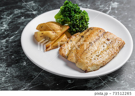 サゴシのムニエルの写真素材