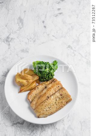 サゴシのムニエルの写真素材