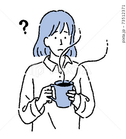 新型コロナで味覚障害になった女性のイラスト 新型コロナで味覚障害になった女性のイラスト 73512371