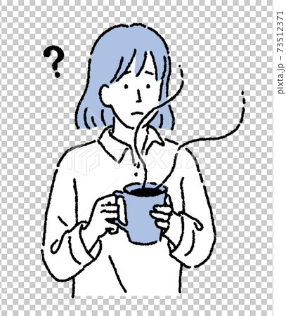 新型コロナで味覚障害になった女性のイラスト 新型コロナで味覚障害になった女性のイラスト 73512371