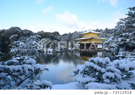 京都の冬景色 金閣寺 京都の冬景色 金閣寺 73512918