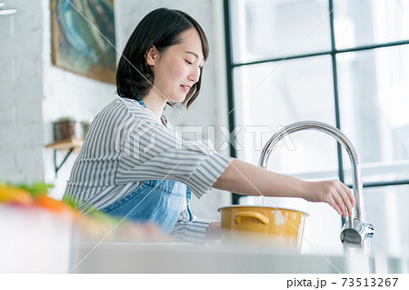 キッチンの主婦 73513267