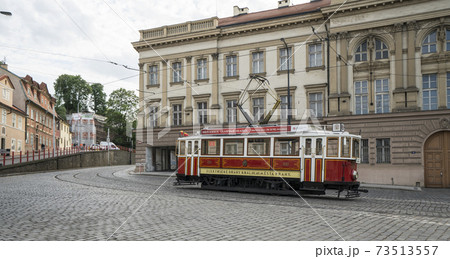 old tram in Prague old tram in Prague 73513557