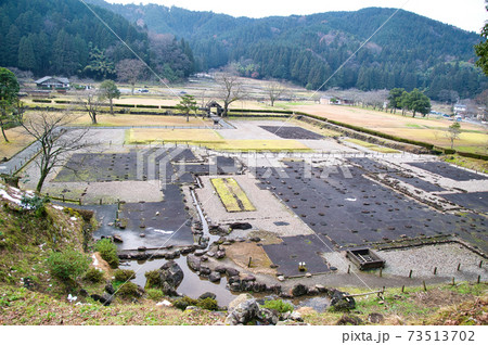 福井県に遺る一乗谷朝倉館跡の眺望 73513702
