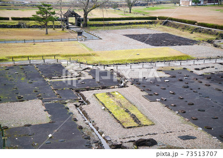 福井県に遺る一乗谷朝倉館跡の眺望 73513707