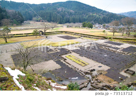福井県に遺る一乗谷朝倉館跡の眺望 73513712