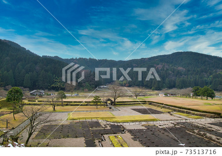 福井県に遺る一乗谷朝倉館跡の眺望 73513716