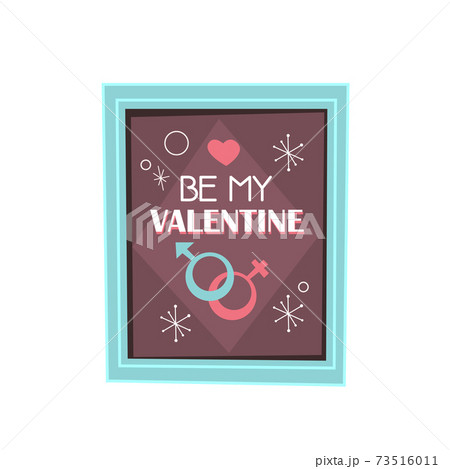 be my valentine gift card valentines day celebration concept 73516011