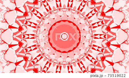 赤と白の万華鏡、美しい幾何学模様 [別Verあり] 73519022