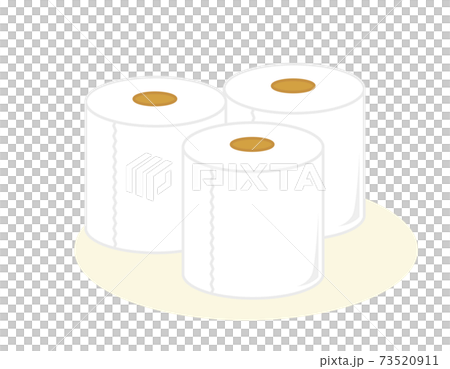 トイレットペーパーのベクターイラスト トイレ用品 トイレットペーパーのベクターイラスト トイレ用品 73520911