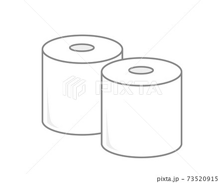 トイレットペーパーのベクターイラスト トイレ用品 トイレットペーパーのベクターイラスト トイレ用品 73520915