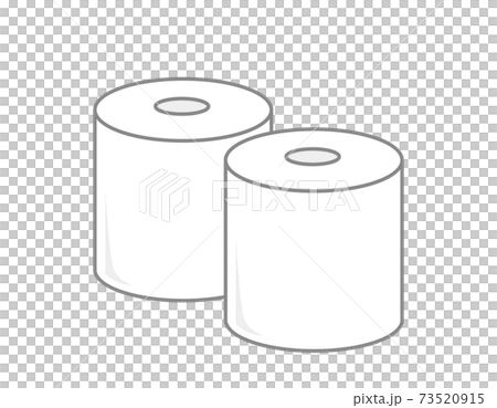トイレットペーパーのベクターイラスト トイレ用品 トイレットペーパーのベクターイラスト トイレ用品 73520915