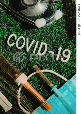 Coronavirus covid-19 medical still life concept Coronavirus covid-19 medical still life concept 73523683