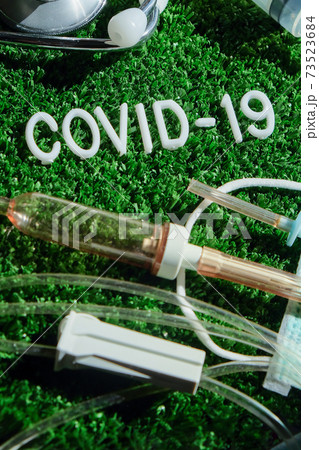 Coronavirus covid-19 medical still life concept Coronavirus covid-19 medical still life concept 73523684