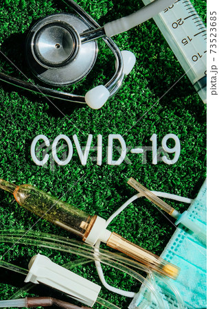 Coronavirus covid-19 medical still life concept  73523685