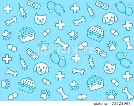 Cute vet seamless pattern 73523947