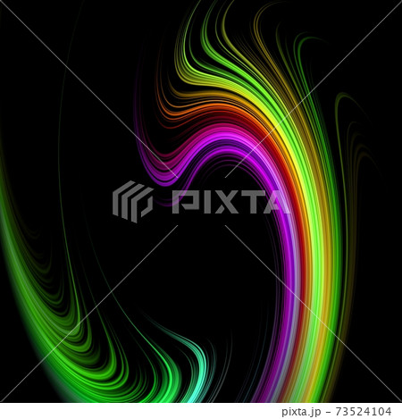 Abstract object created by turning colors palete in black background. Abstract object created by turning colors palete in black background. 73524104