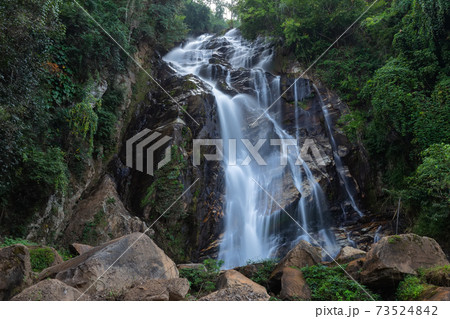 Mae Tia Waterfall is the most beautiful waterfall in Ob Luang National Park,Doi Kaeo, Chom Thong,Chiang Mai ,Thailand Mae Tia Waterfall is the most beautiful waterfall in Ob Luang National Park,Doi Kaeo, Chom Thong,Chiang Mai ,Thailand 73524842