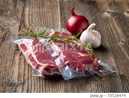 Fresh beef steak for sous vide cooking Fresh beef steak for sous vide cooking 73526474