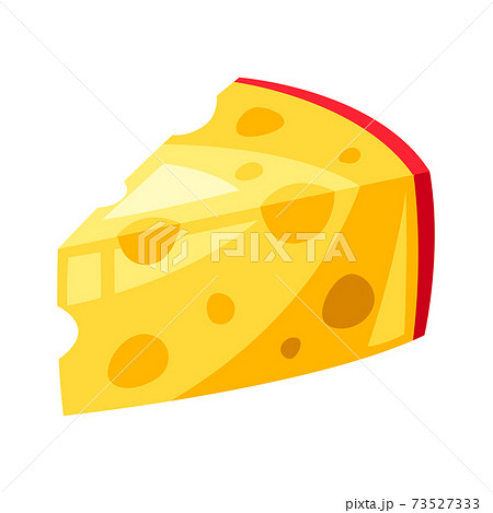 Illustration of stylized cheese slice. Illustration of stylized cheese slice. 73527333
