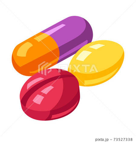 Illustration of tablets and capsules. 73527338