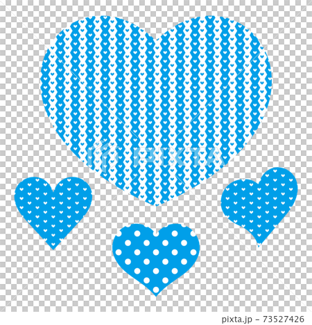 Illustration of a heart with a cute pattern White Day 73527426