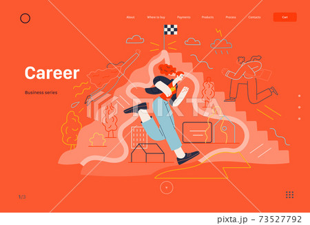 Business topics - career, web template 73527792