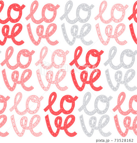 Seamless pattern for Happy Valentine's Day celebration with holiday symbols and hand written lettering. Seamless pattern for Happy Valentine's Day celebration with holiday symbols and hand written lettering. 73528162