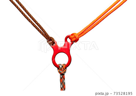image of a carabiner on a rope image of a carabiner on a rope 73528195