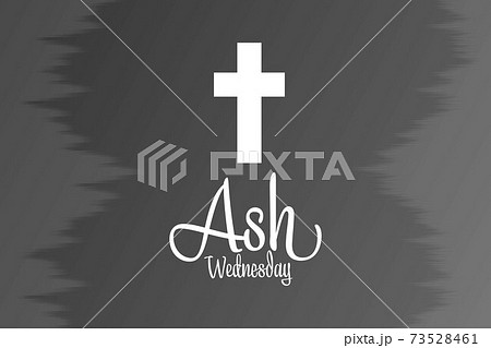 Ash Wednesday. Holiday concept. Template for background, banner, card, poster with text inscription 73528461