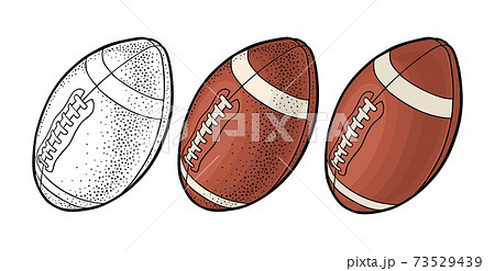 Set of american football or rugby club - Stock Illustration [90950492] -  PIXTA