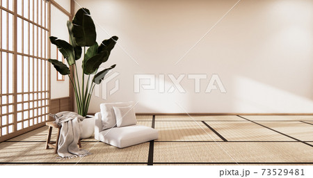 3D rendering Japanese style room interior design orinal.. 3D rendering Japanese style room interior design orinal.. 73529481