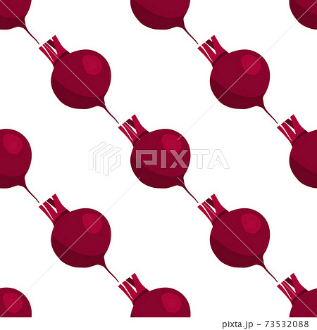 Illustration on theme of bright pattern sugar beet, vegetable root for seal Illustration on theme of bright pattern sugar beet, vegetable root for seal 73532088