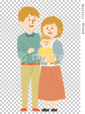 3人家族のイラスト 73535796