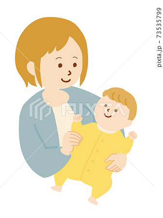 赤ちゃんと女性のイラスト 73535799