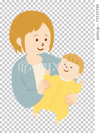 赤ちゃんと女性のイラスト 73535799