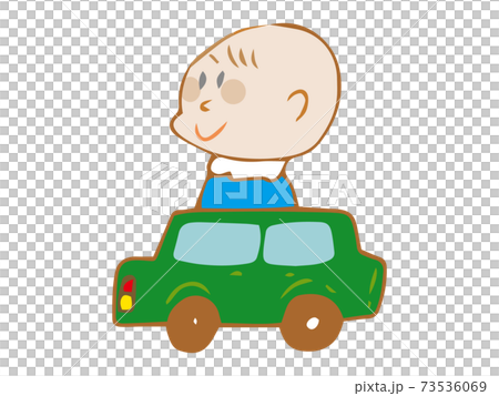 BABY IN CAR Illustration with a baby on board BABY IN CAR Illustration with a baby on board 73536069